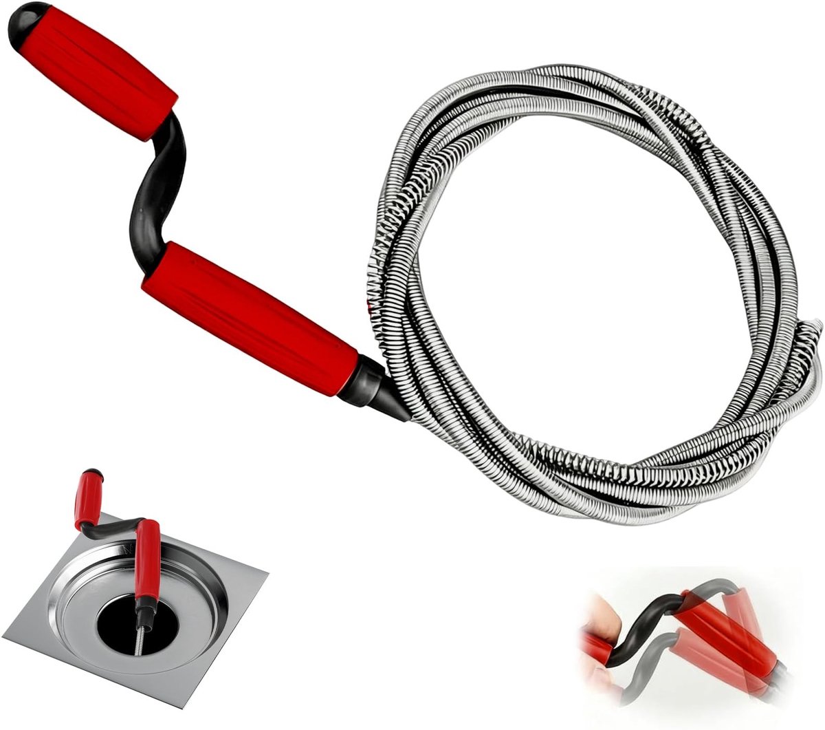 Solidchoice - Professionele Handmatige Buisreinigingsspiraal voor Afvoeren