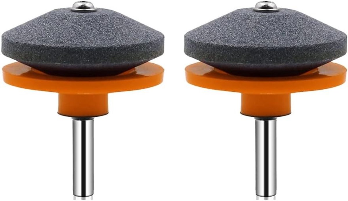 Universele slijper voor grasmaaierbladen - 2 stuks, slijpsteen en balancer voor boormachine en handboor, ideaal voor tuinonderhoud en grasmaaieraccessoires