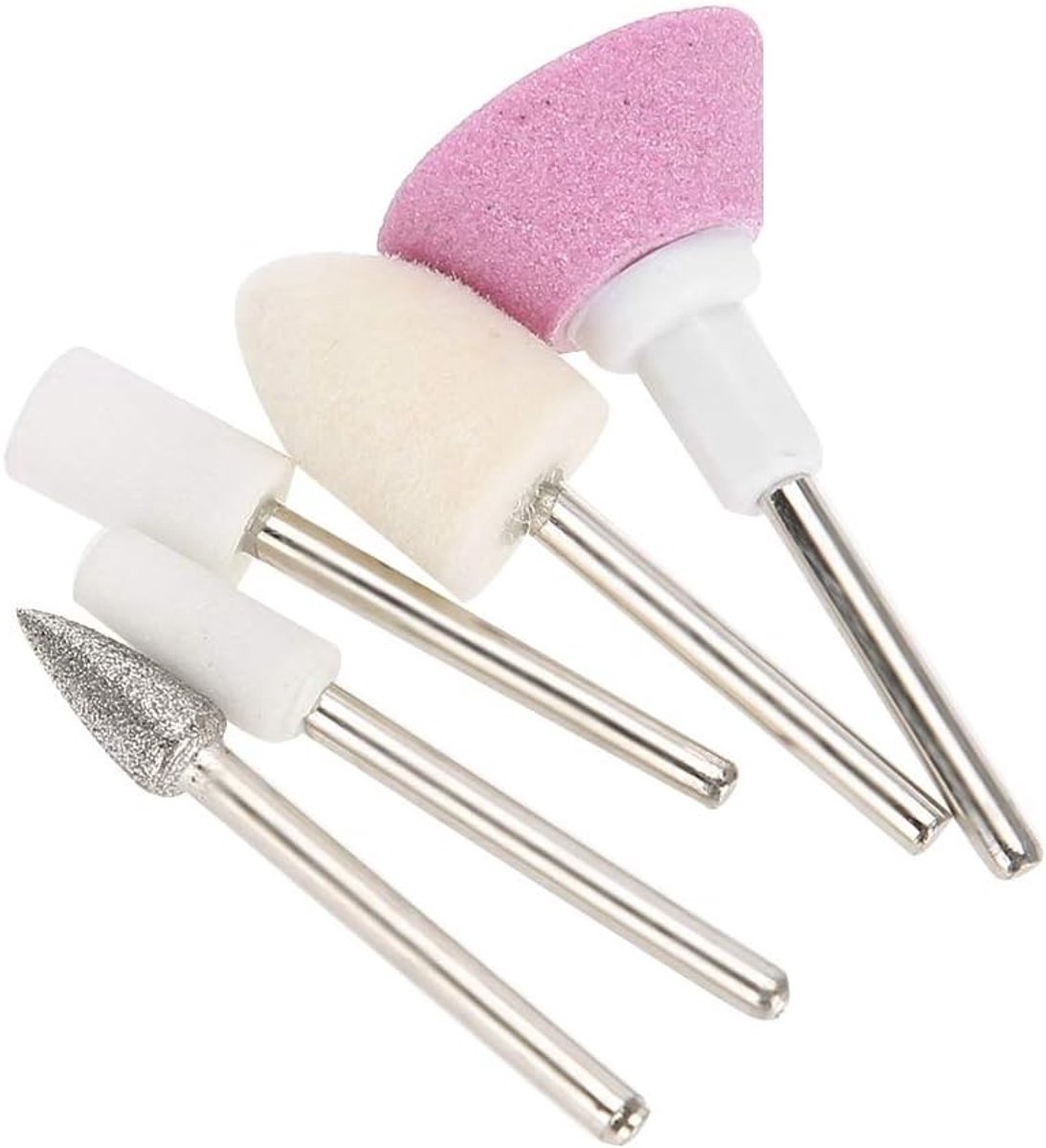 Professionele Set van 5 Siliconen Rubber Nagelboren voor Manicure en Pedicure, Perfect voor Nagelverzorging en Nagelstyling