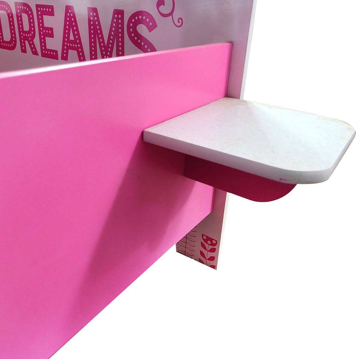 Eenhoorn Kinderbed Roze met Uitvalscherm en Zijtafel – Peuterbed voor Meisjes 140x70 cm, Totaal 142,4x77x60 cm (Zonder Matras) — cadeau in Cadeau-ideeën - foto 8
