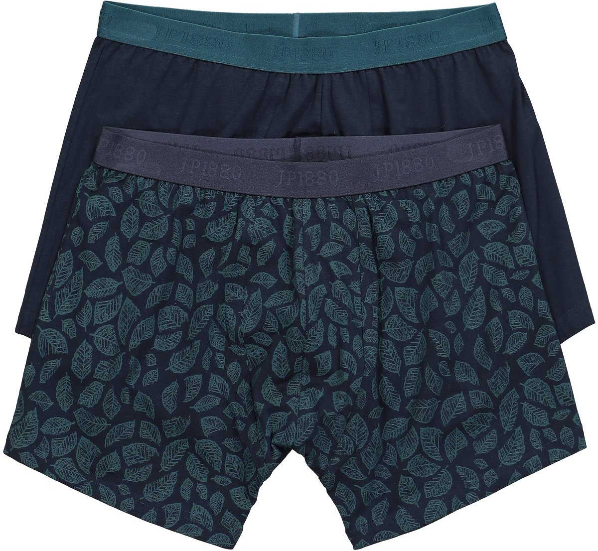 JP 1880 - Heren - Midpants FLEXNAMIC® loungewear OEKO-TEX set van 2 onderbroek - Donkerpetrol - Maat 3XL