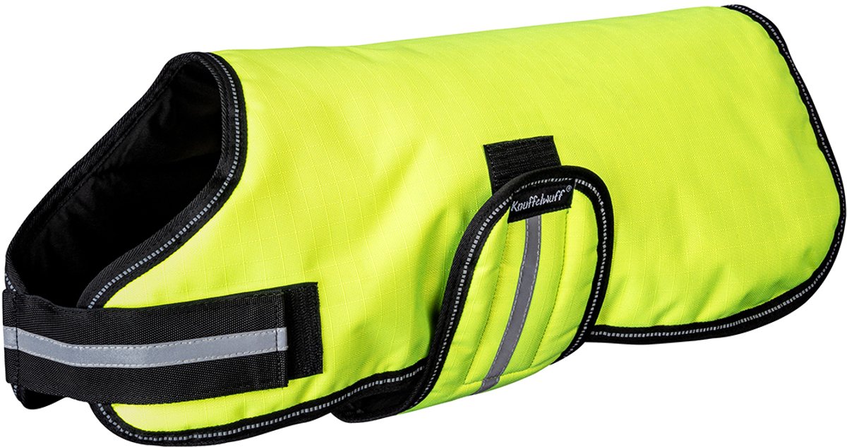 Knuffelwuff Hondenjas functioneel textiel reflecterend Neon 25cm neon geel