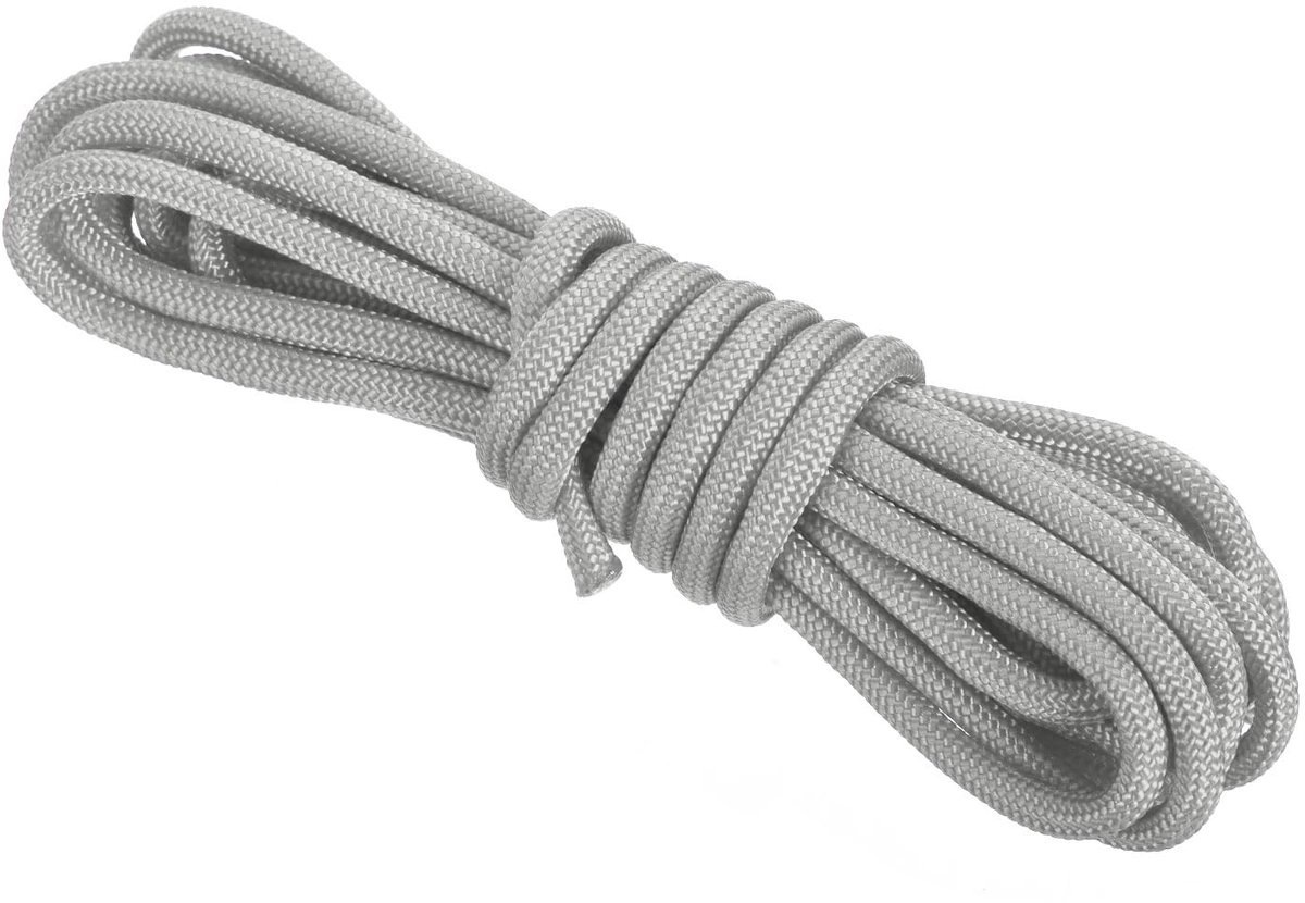 Paracord nylon touw 3 m 4 mm lichtgrijs