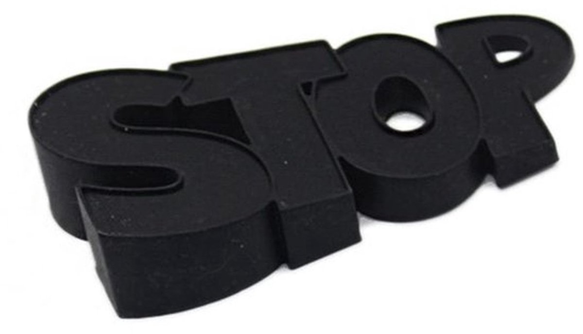 Deurstopper Antislip - Deurstopper Wig - Decoratieve Deurstopper - Zwarte Deurstopper - 2 Pack - 4,8x2x1 Inch - Deurstoppers