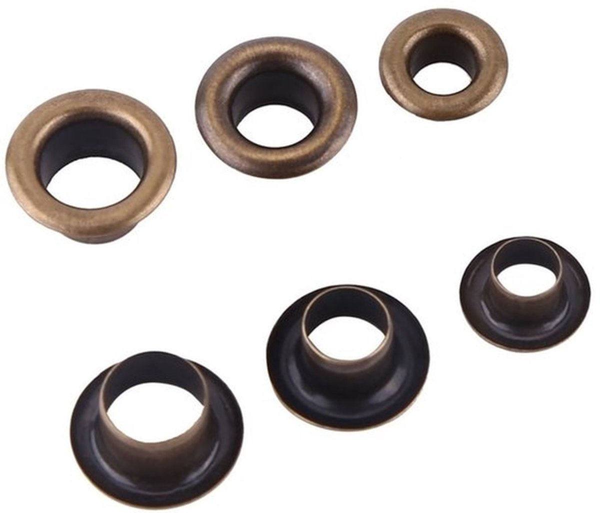 Klinknagels 100 Stuks - Holle Klinknagels - Messing/Ijzer - DIY Reparaties - Oogjes voor Textiel - Geschikt voor Schoenen/Riemen - Ogen