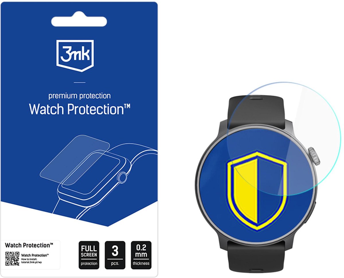 3Mk Horlogebeschermingsbeugel Voor Stelio Active Ai Gps 46Mm Gehard Glas