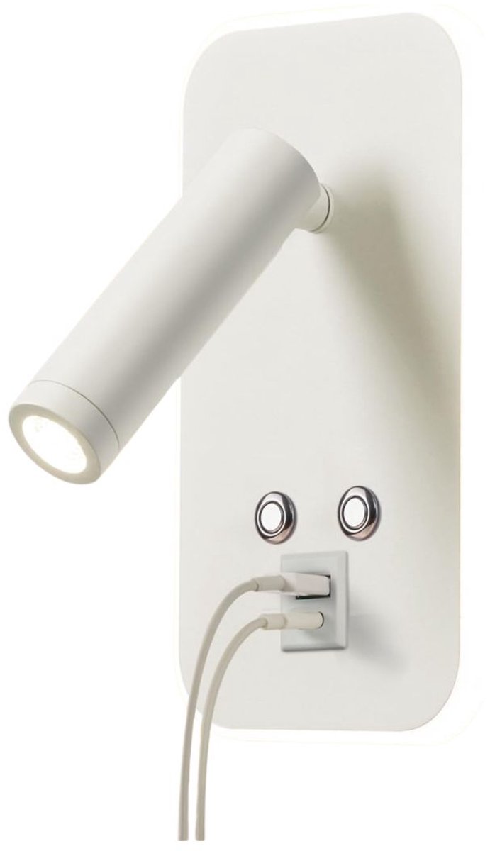 Zavio® Bedlampjes Hoofdbord - Leeslampjes met Meerdere Standen - Bedlamp Slaapkamer Volwassenen - Wit