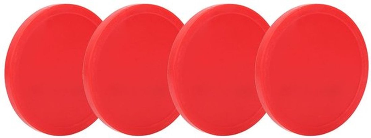 Luchtijshockeypucks 4-pack - Duurzaam Kunststof - Slijtvast - Lichtgewicht - Drie Maten - Perfect voor Tafelspellen - Airhockeypucks