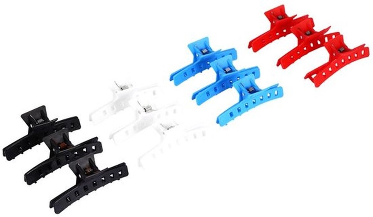 Haarclip 12 Stuks - Salon Klemmen - Haarspeld - Kappers Accessoires - Styling Gereedschap - Perfect voor Haarkleuring - Haarklem