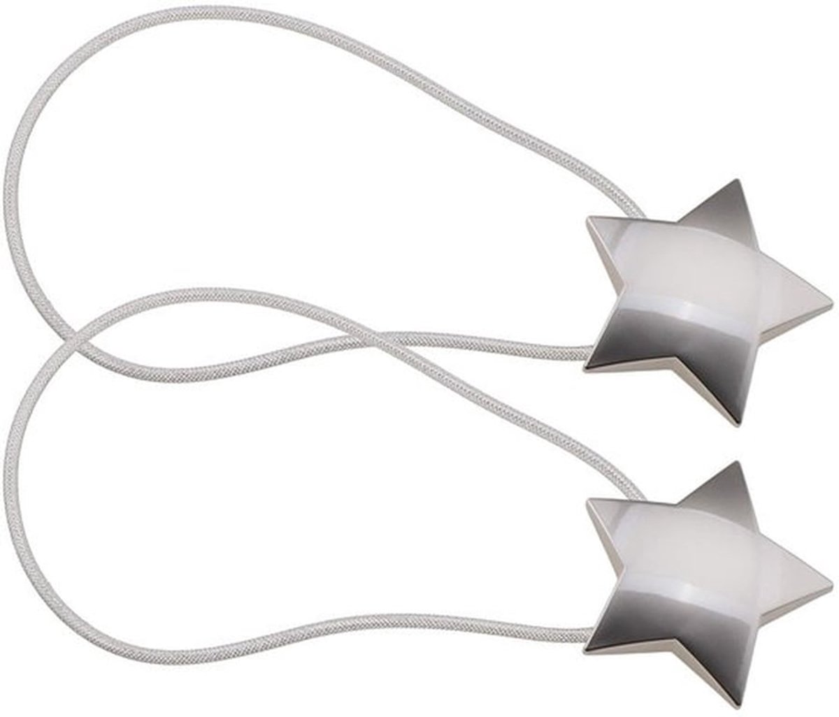 - Magnetische Gordijnclips - Stervormige Tiebacks - Zilver - Decoratie - Praktisch en stijlvol - Geschikt voor thuiskantoor - 2 stuks