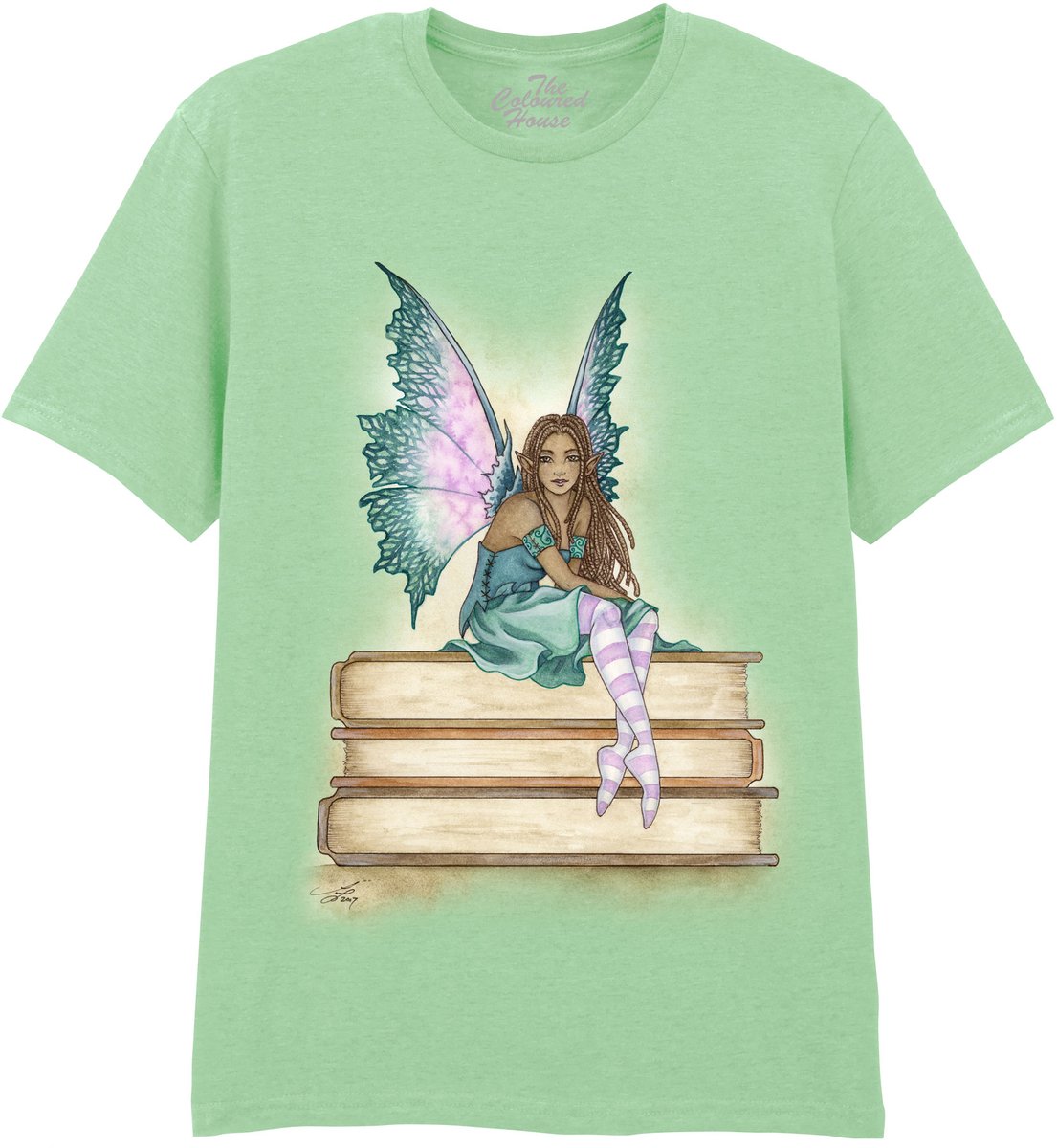 Green Bookworm The Coloured House T-shirt XXL