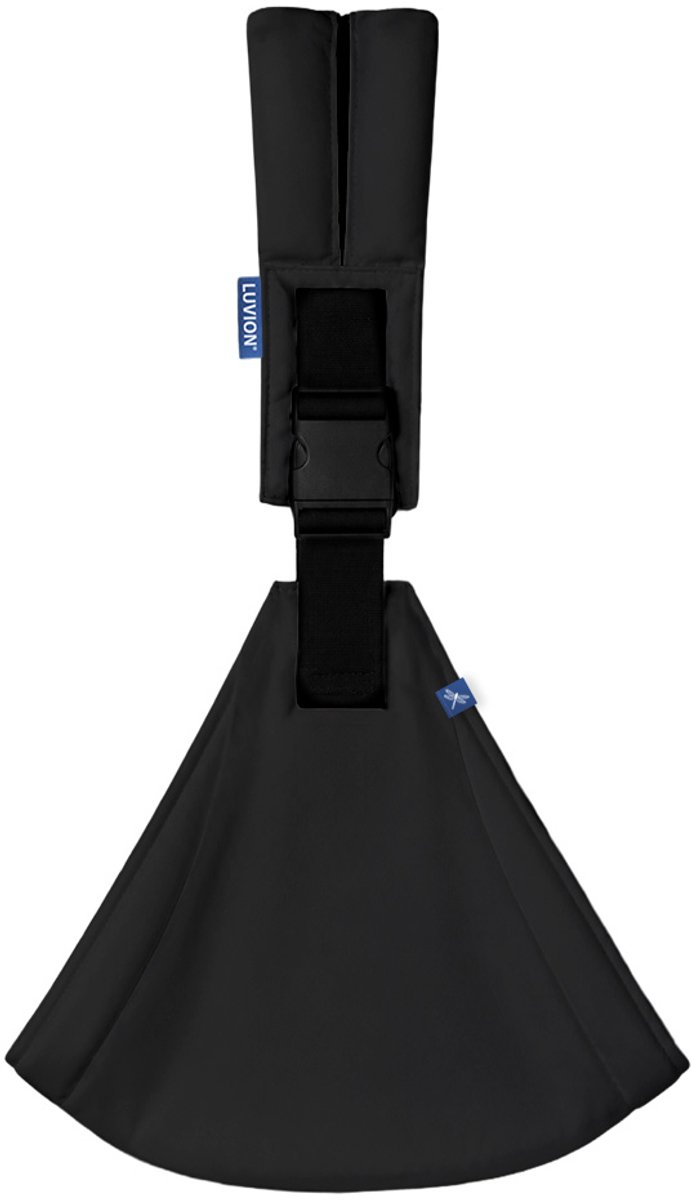 LUVION® Baby Sling FLORENCE Midnight Black - Heupdraagzak Baby - Ergonomische Hip Carrier - Draagzak - Tot 16 kg - Zwart