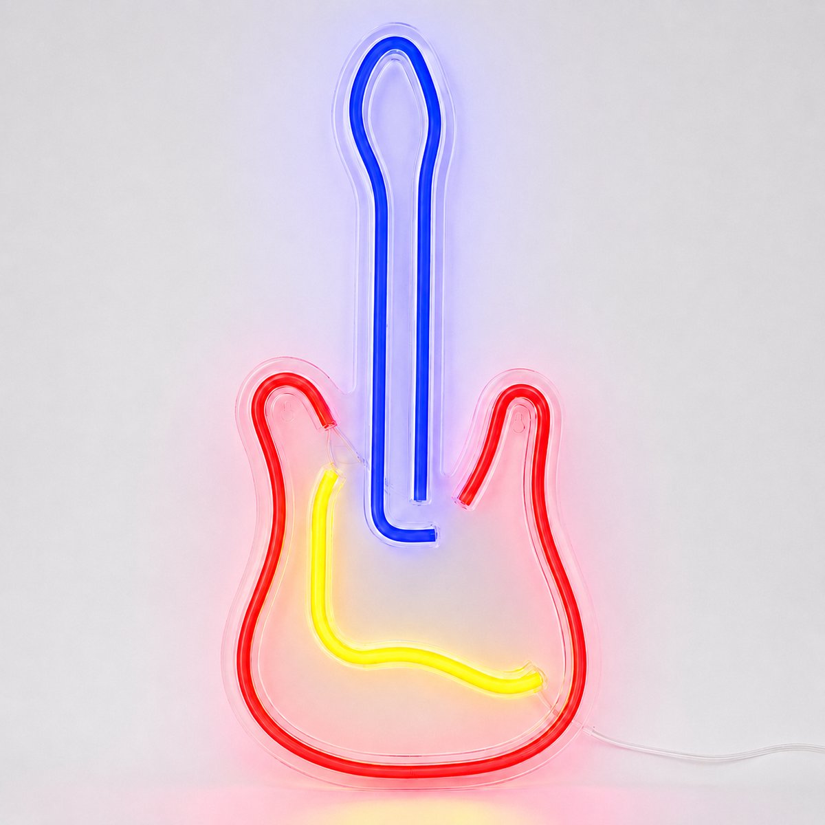 ZoeZo Neon Wandlamp Gitaar - Neon verlichting - Sfeerverlichting - LED lamp - Neonlicht - Neon Sign - USB - Multikleur