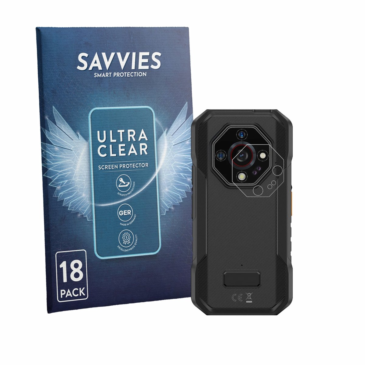 Savvies - Screenprotector voor Ulefone Armor X32 Pro (ALLEEN Camera Lens) - Folie Beschermfolie transparant 18 Stuks