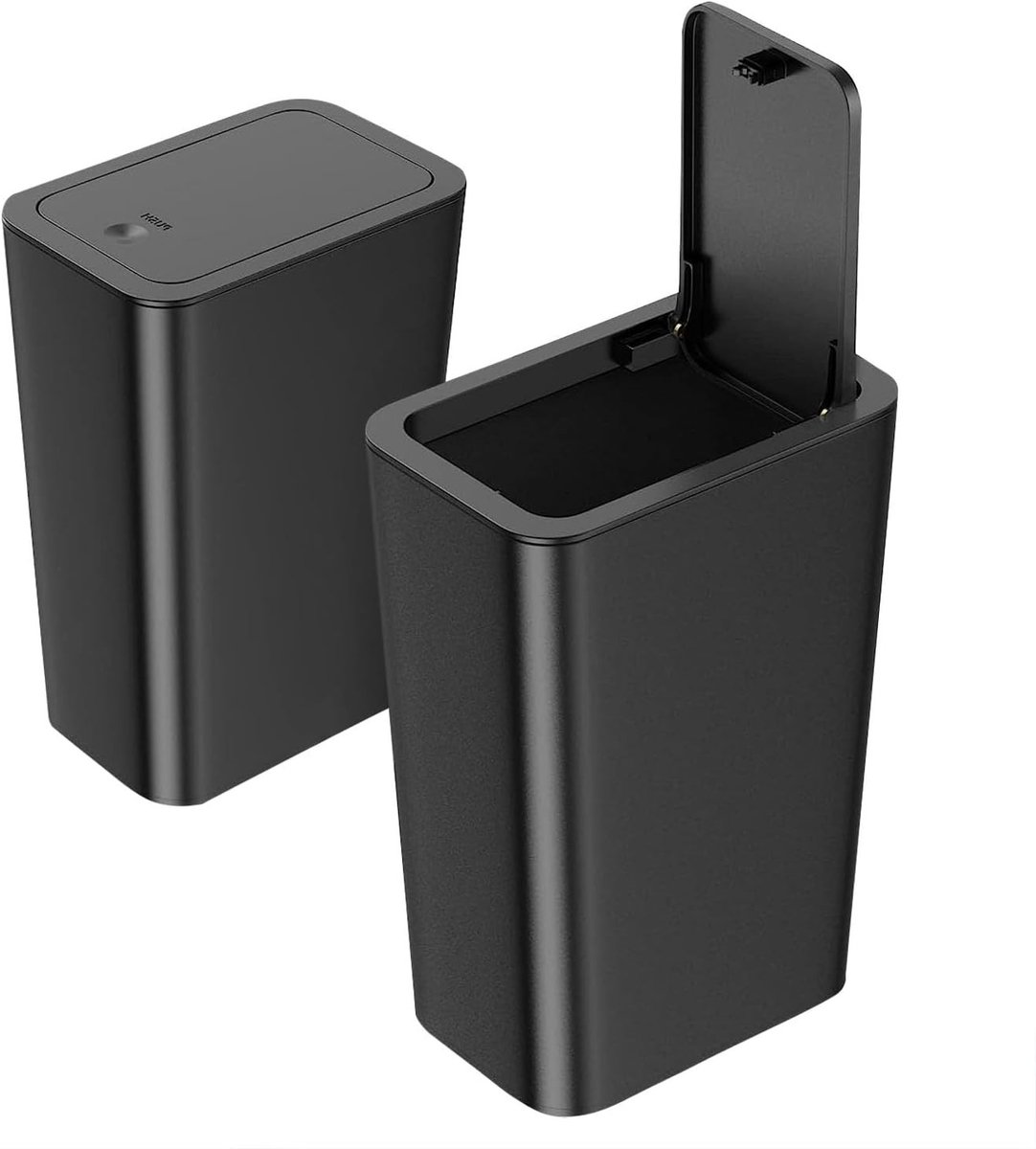 Vuilnisemmer - Zwart - 9 L - Geurdicht met Pop-Up Deksel - Voor Badkamer, Keuken en Kantoor