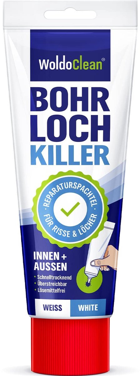 Kant-en-klare Plamuur voor Binnenreparaties - Wit - 300 g - Gebruiksklare Buisvuller voor Gaten en Scheuren