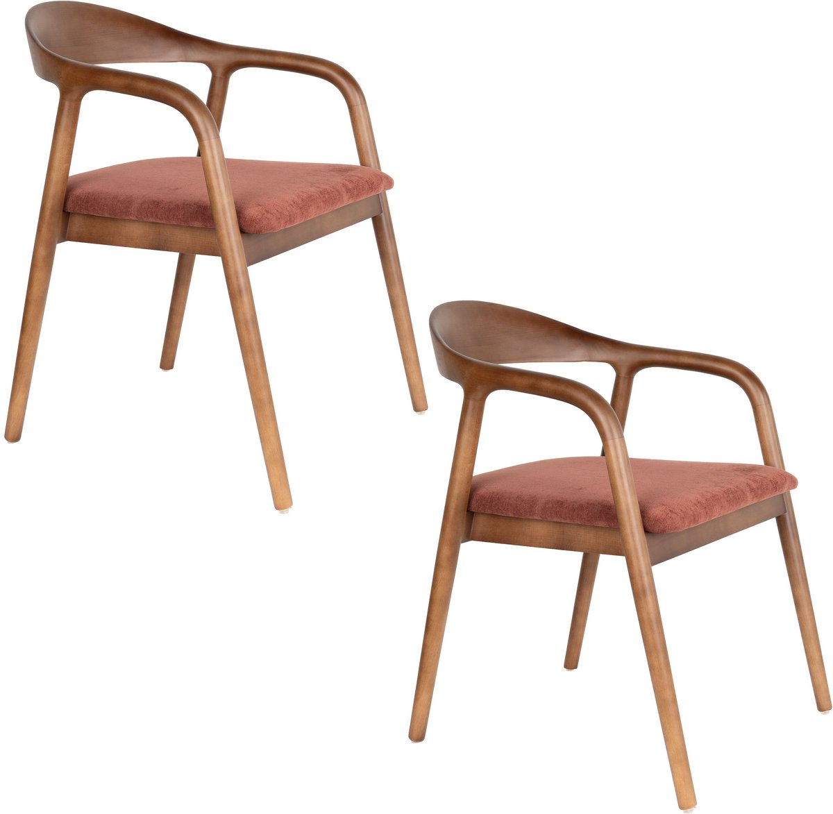 Housecraft Living Melody Eetkamerstoelen Rood - Set van 2