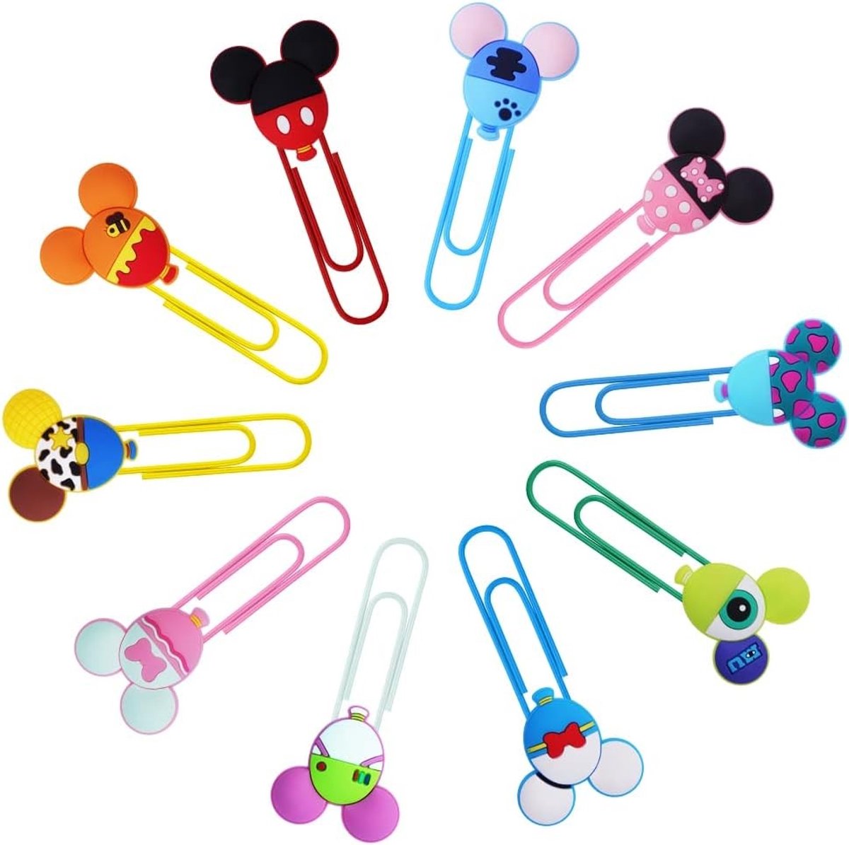 Mooi Gecoate Stalen Paperclips, 10 Stuks, Ideaal voor Kantoor, School en Documentorganisatie