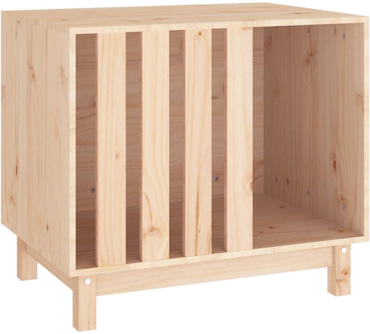 Bol.com vidaXL - Hondenhuis - Naturel - 60 - x - 45 - x - 57 - cm aanbieding