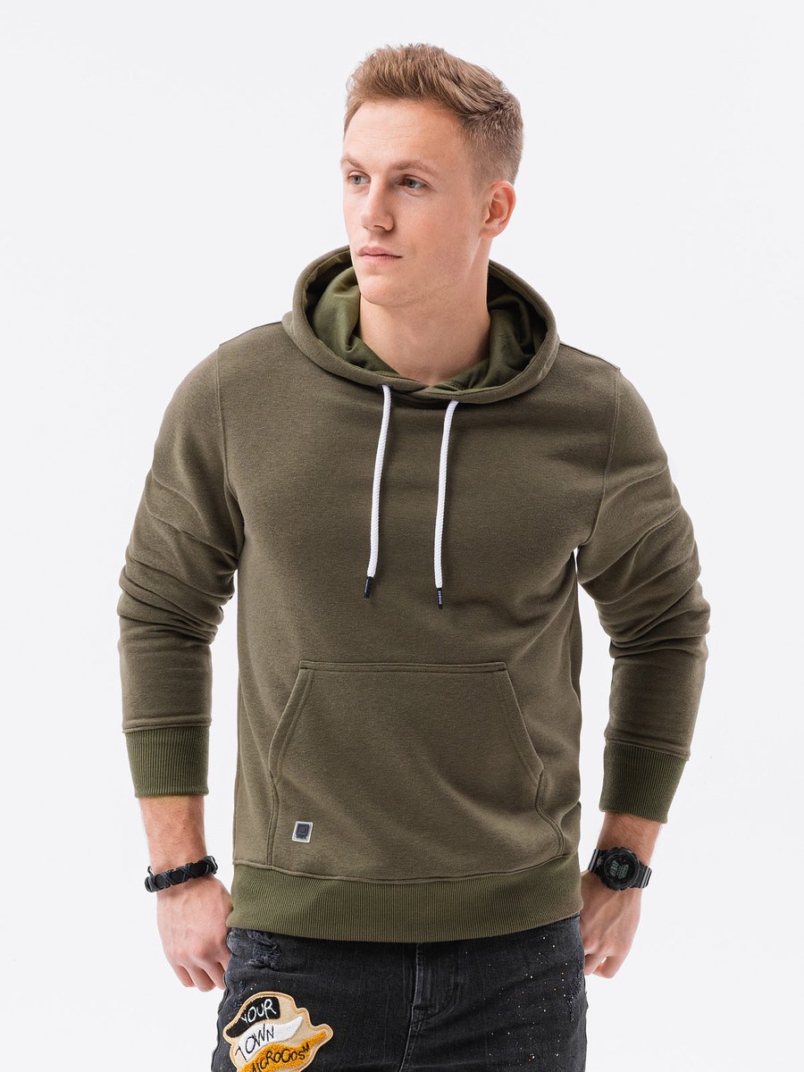 Ombre - Herenhoodie - Kakigroen - Kangaroezak