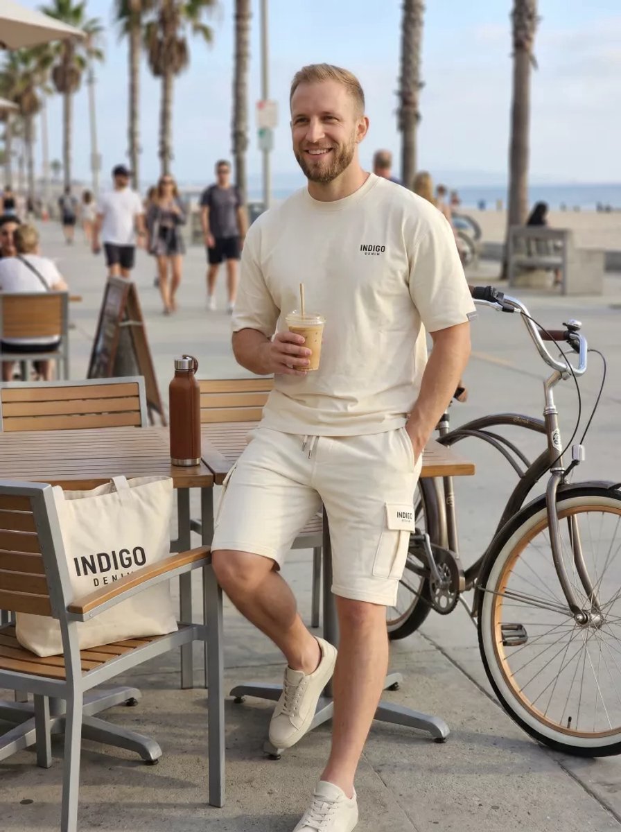 Indigo Denim - Jogging Huispak Katoen - Off White - Cargo