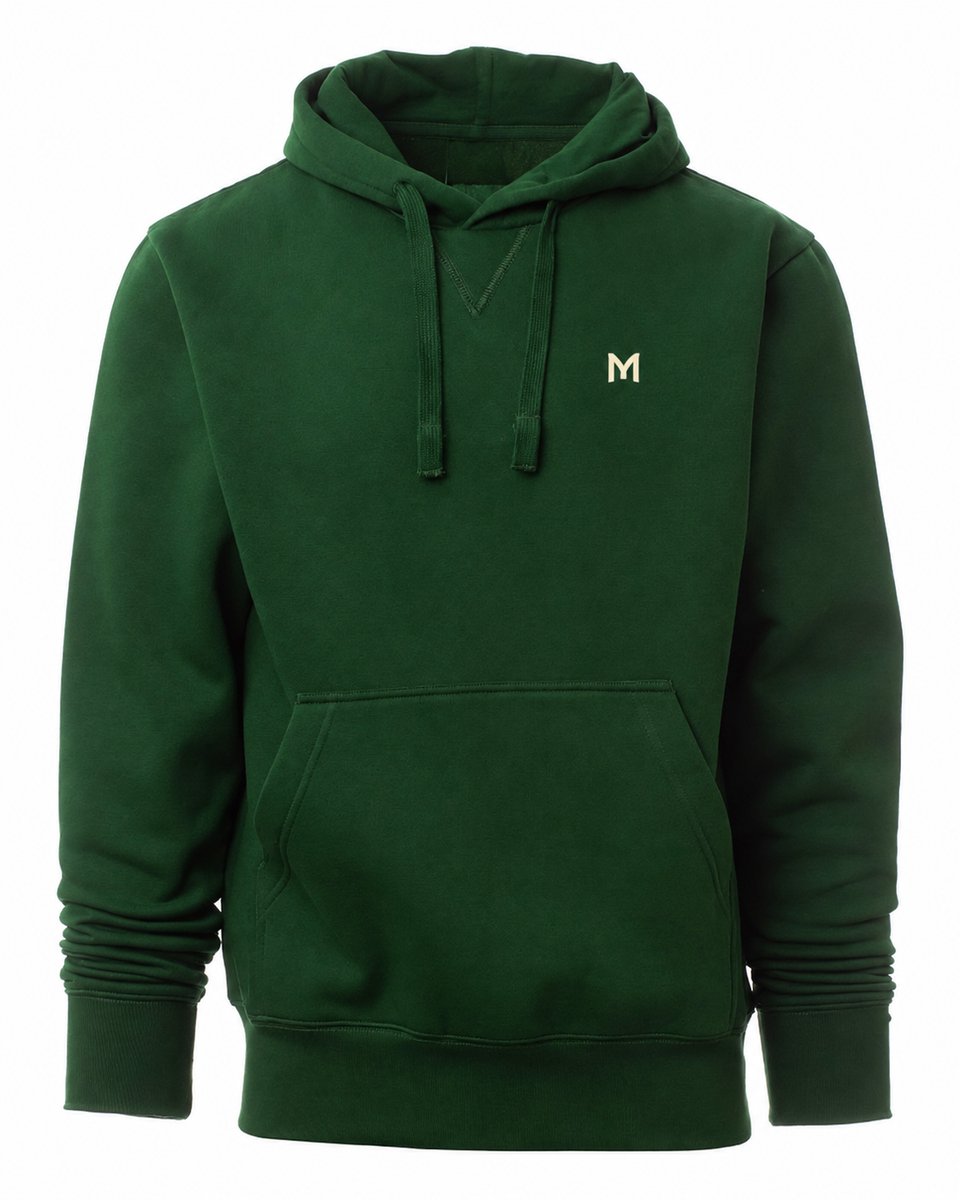Hoodie Heren - Trui met Capuchon - Katoen - ModeMix Logo Print - Groen - 4XL