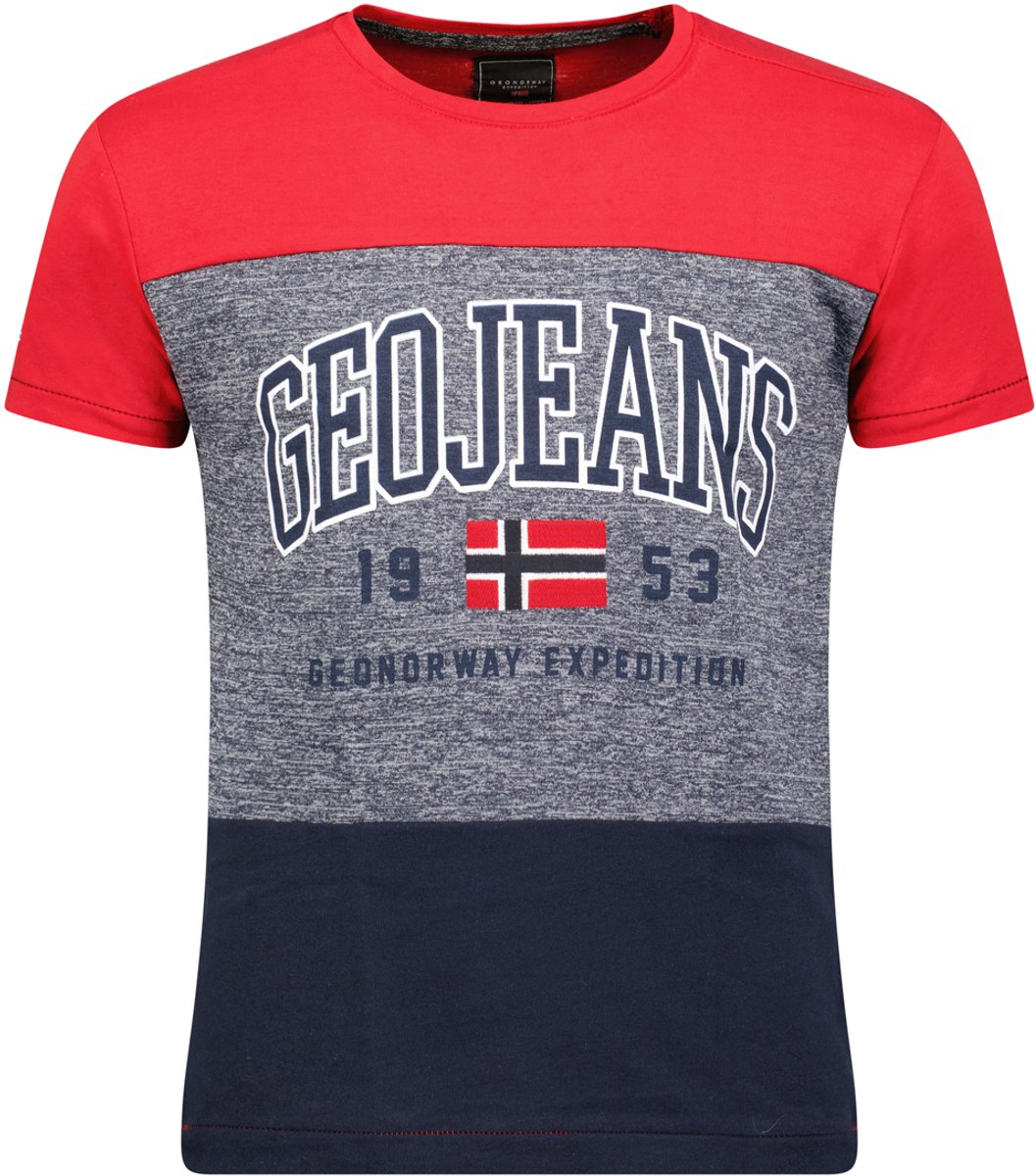 Geographical Norway - Jerudico - T-Shirt Heren - Rood - SALE