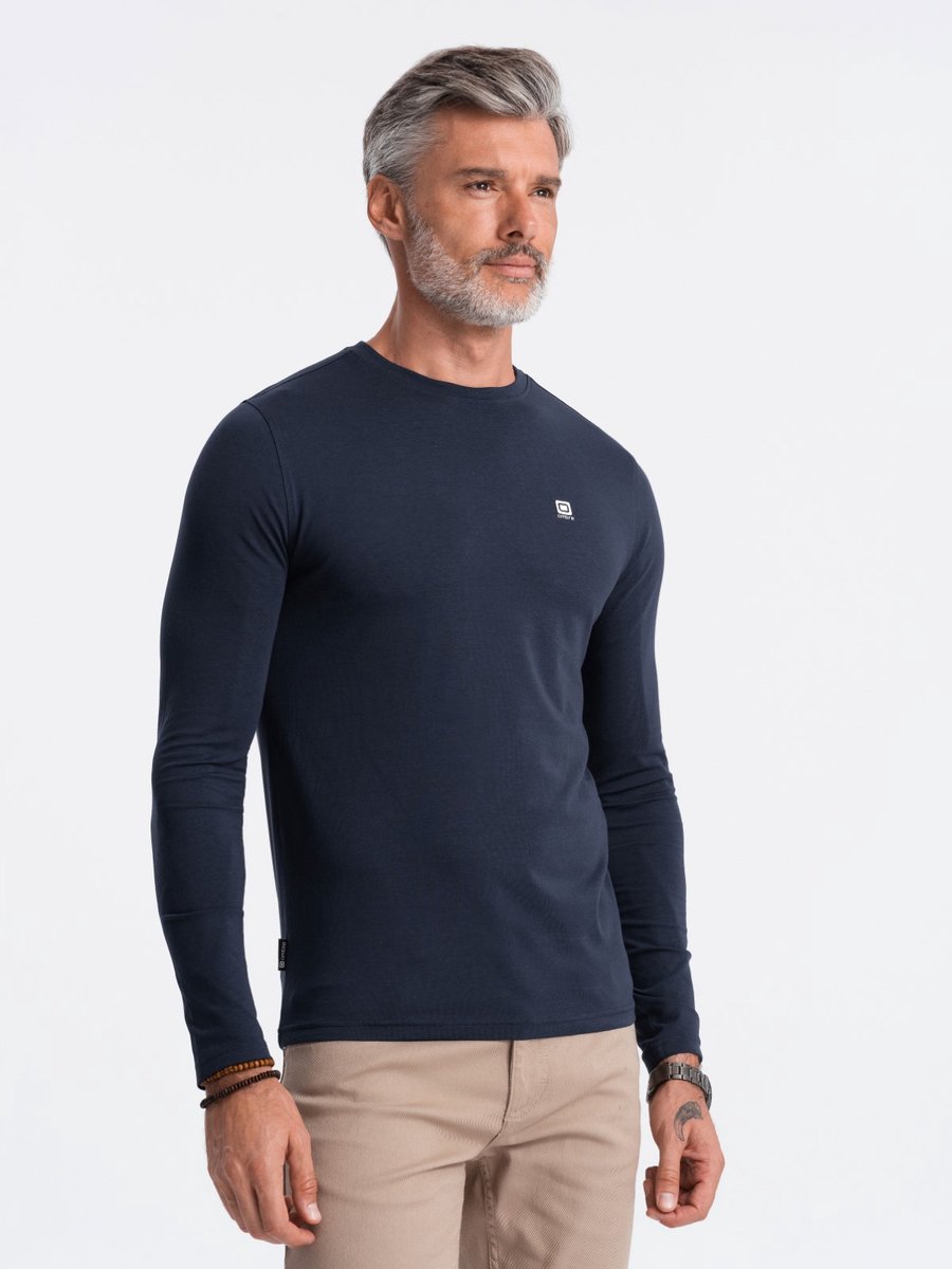 Ombre - Savona - Longsleeve Heren - Navy - Modaitalia