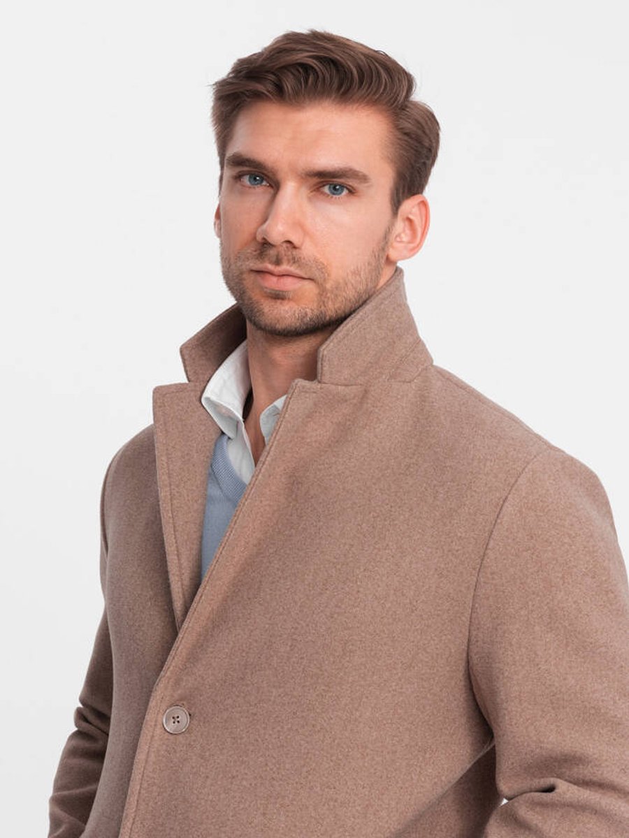 Ombre - Manteljas Heren - Beige - Zachte Stof - Italianstyle