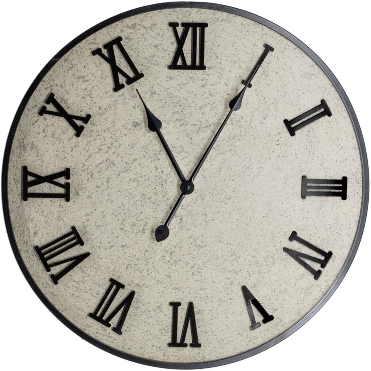 Wandklok metaal 60cm off-white
