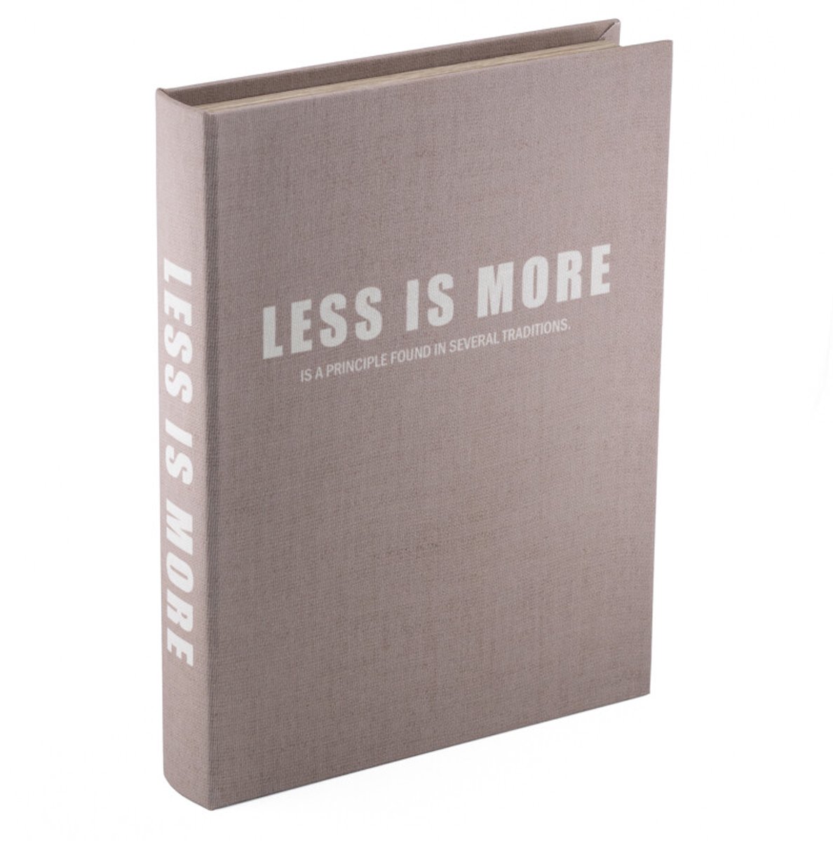 Opbergboek koffietafel less is more 28,5x22cm