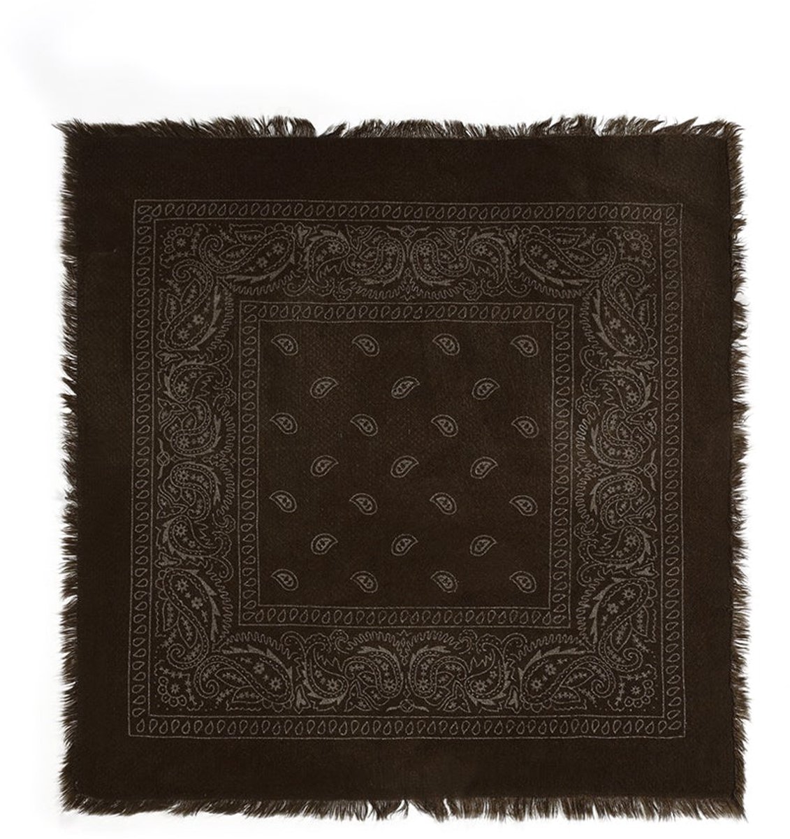 Wintersjaals met paisley-patroon, retro, acryl, dagelijkse accessoires - Bruin