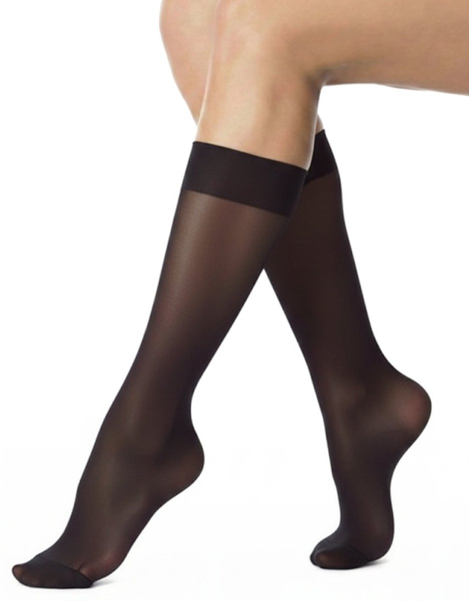 Caresse kniekousen semi-opaque 40