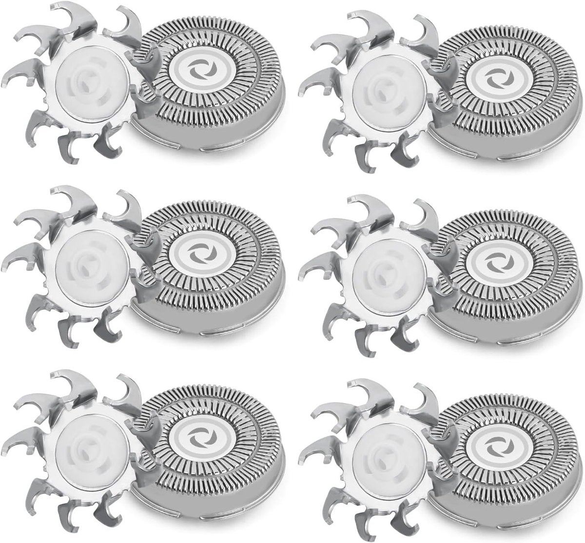 Set van 6 Universele Vervangende Borstels Geschikt voor Norelco Series 3000, 2000, 1000, Dubbele Mesjes voor Optimale Reiniging