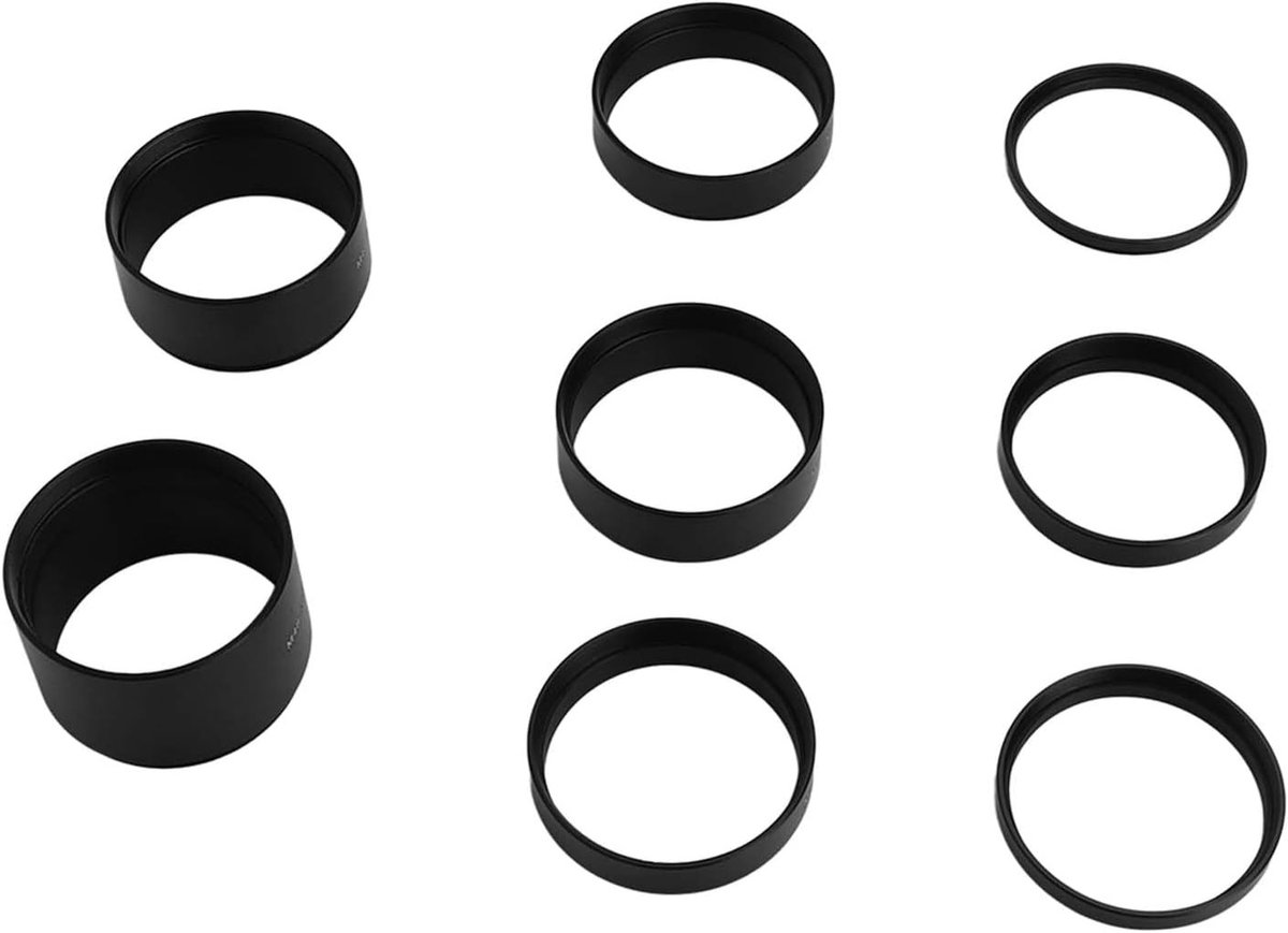 Set van 8 Extensietubes voor Astronomische Telescopen, Focale Lengte 3-30mm, Geschikt voor Astrofotografie en Verlenging van Optische Systemen