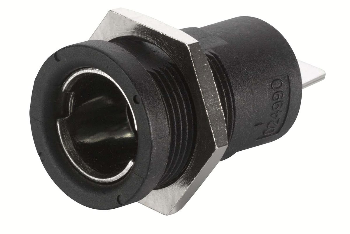 Inbouwstekker met flachstecker en 24V-16A capaciteit