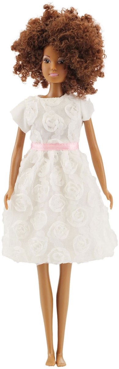 Witte Jurk voor Modepoppen - 29cm — afbeelding 3