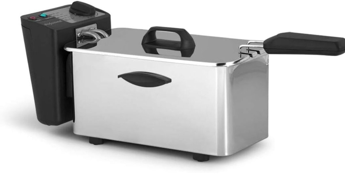 NIVA® Frituurpan - Regelbare Thermostaat - Friteuse - Zilver - 38cm × 24cm × 23cm
