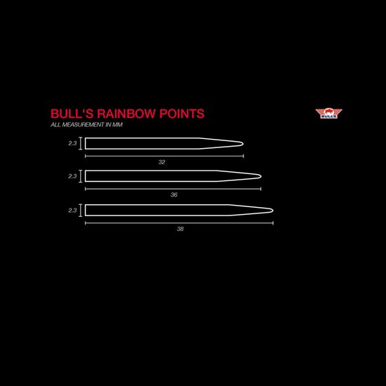 Steel Rainbow Dartpoints - Bulls van steel — afbeelding 2