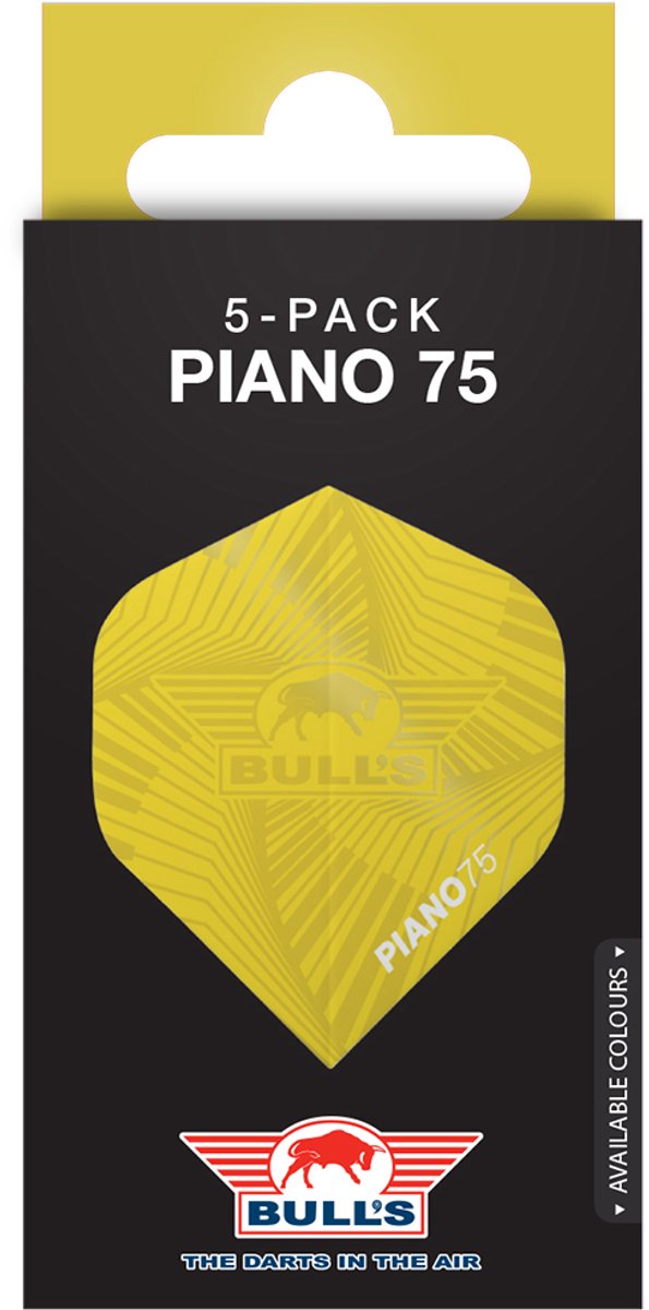 Bull's Flights Piano 75 nr.2 Yellow 5 Pack van Bull's — afbeelding 2