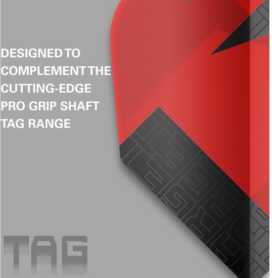 Target Tag 3 Set Black Red NO6 - Dart Flights van Target — afbeelding 5