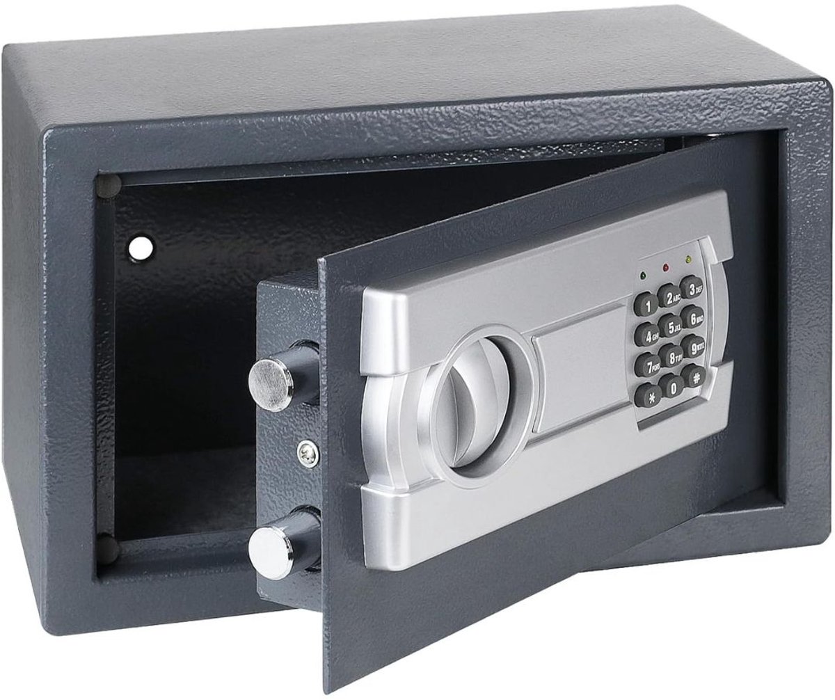 NIVA® Kluisje met Cijferslot - Elektronische Kluis - Kluis - Blauw - 24cm x 14cm x 6cm