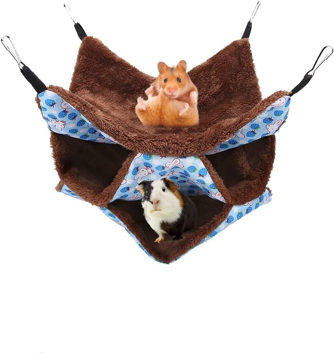 Zachte en Warme Hangmat voor Kleine Dieren - Ideaal als Slaapbed voor Hamsters, Fretten, Papegaaien en Cavia's