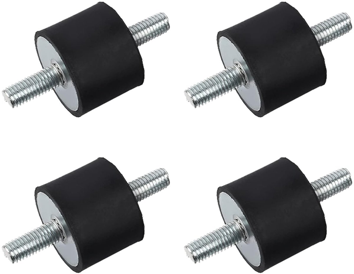 4 Stuks M10 Rubber Stopper Anti-vibratie Demper voor Luchtcompressoren en Diesel Motoren (40x30mm) - Geluidsisolatie en Schokabsorptie