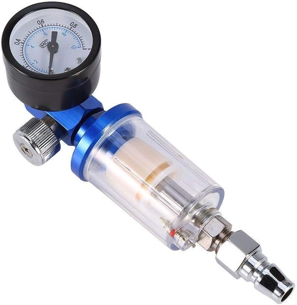 Professionele Spuitpistool met Luchtcompressor, Luchtregulator en Waterfilter voor Spuitverf en Verfprojecten