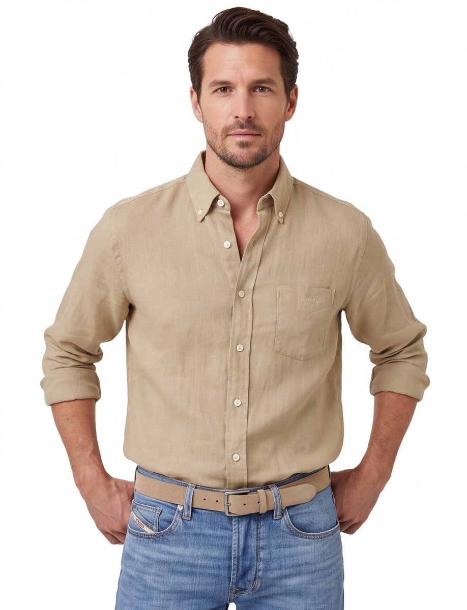 Gant casual overhemd beige