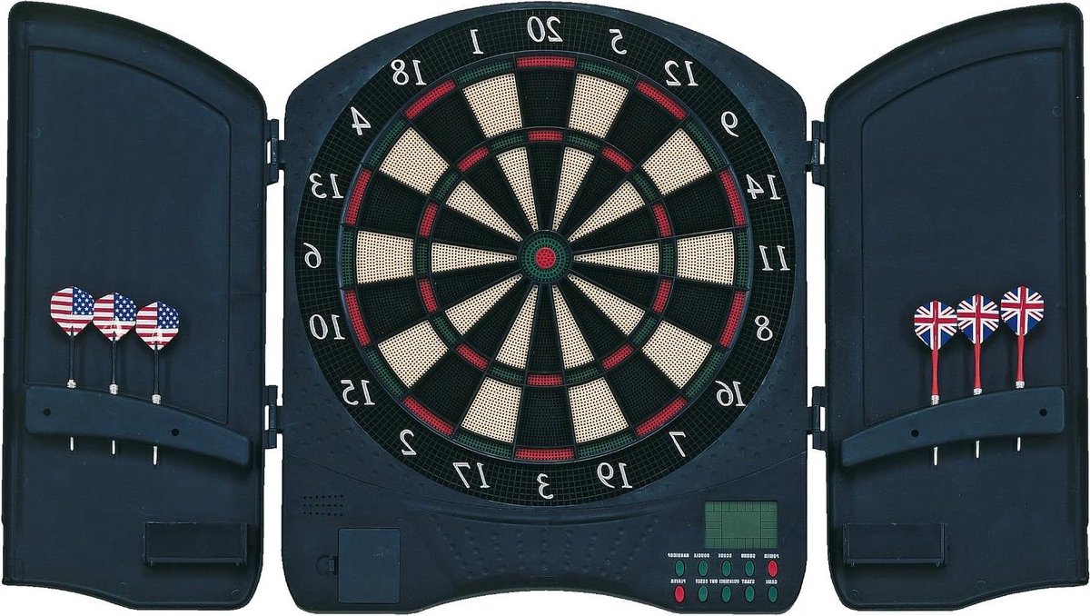 Elektronisch Dartbord - Dartspel Set - Thuis Spelen - Automatische Scoring - 6 x 51 x 46 cm - Zwart