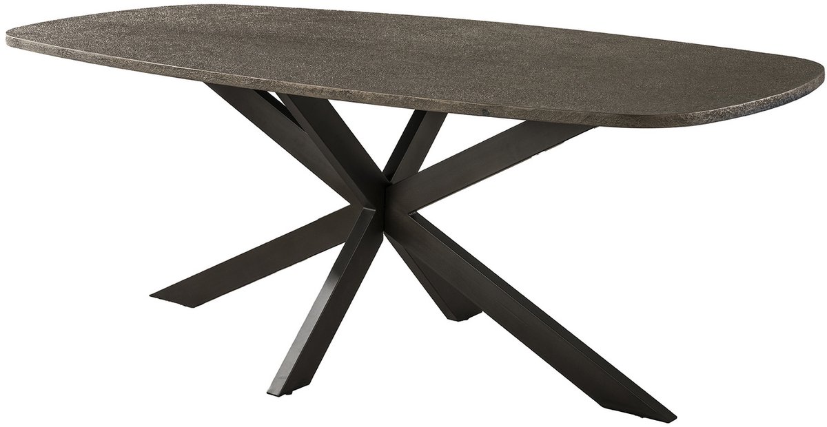 Giga Living Eettafel Bronvik - Deens Ovaal Brons Metaal - 215cm