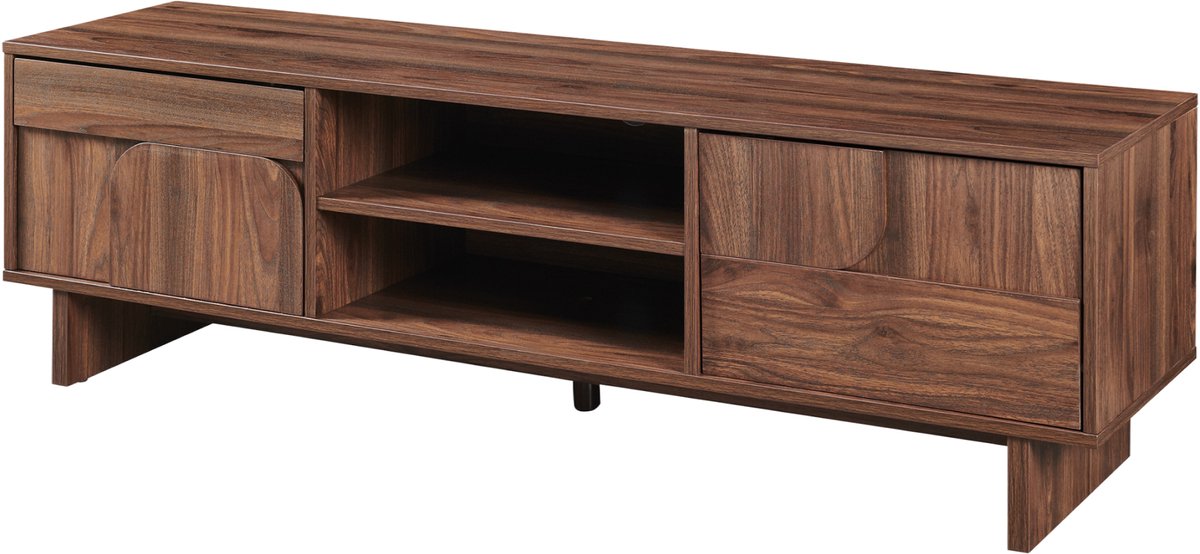 TV meubel Katanshumn tv lowboard 150x39x45 cm walnootkleurig [en.casa]