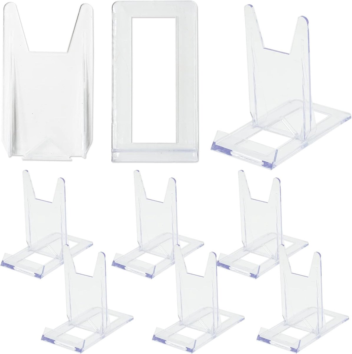Set Acryl Plaat Stands - Transparant - 11,2 x 10,5 x 6 cm - Verstelbare Display Houder voor Foto's en Documenten